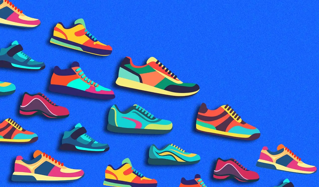 a group of colorful shoes