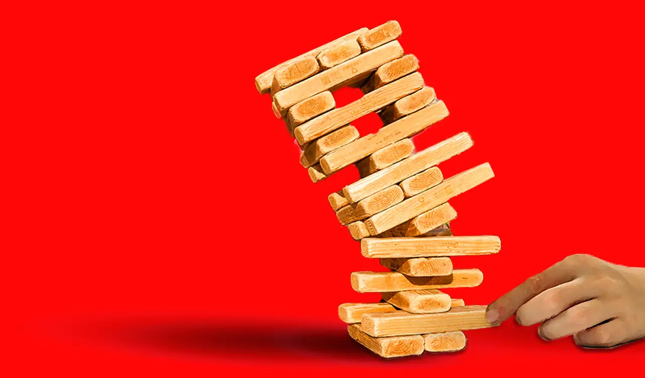 a wooden blocks stacked on top of each other