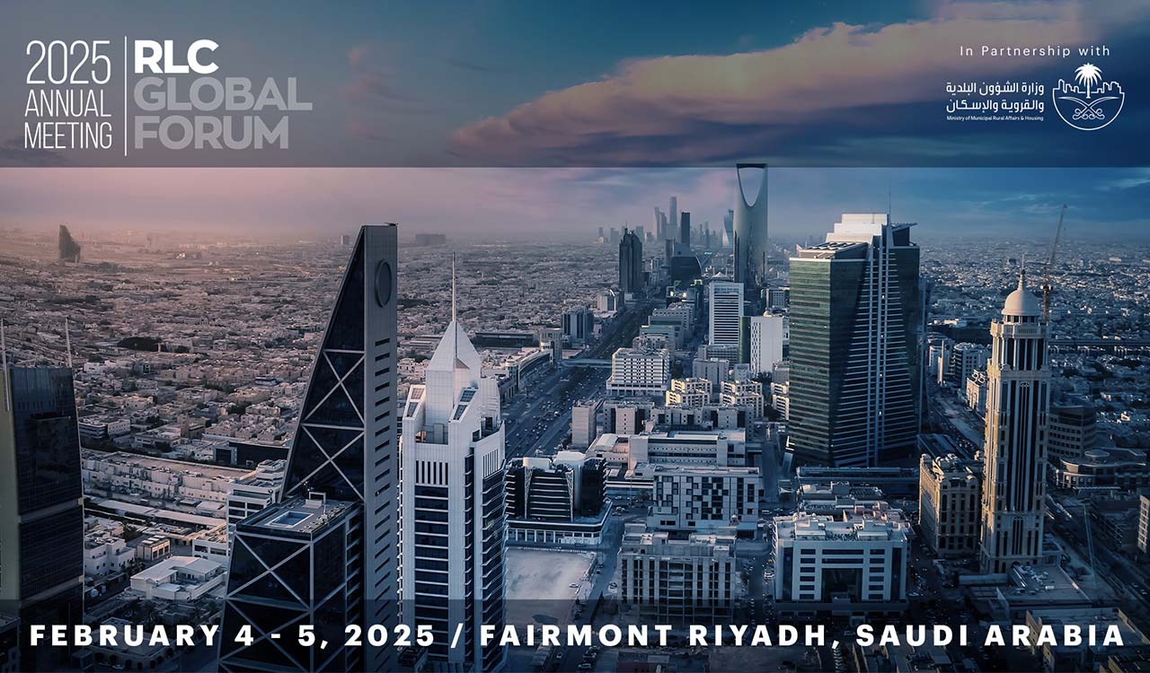 cityscape with 2025 RLC Global Forum logo