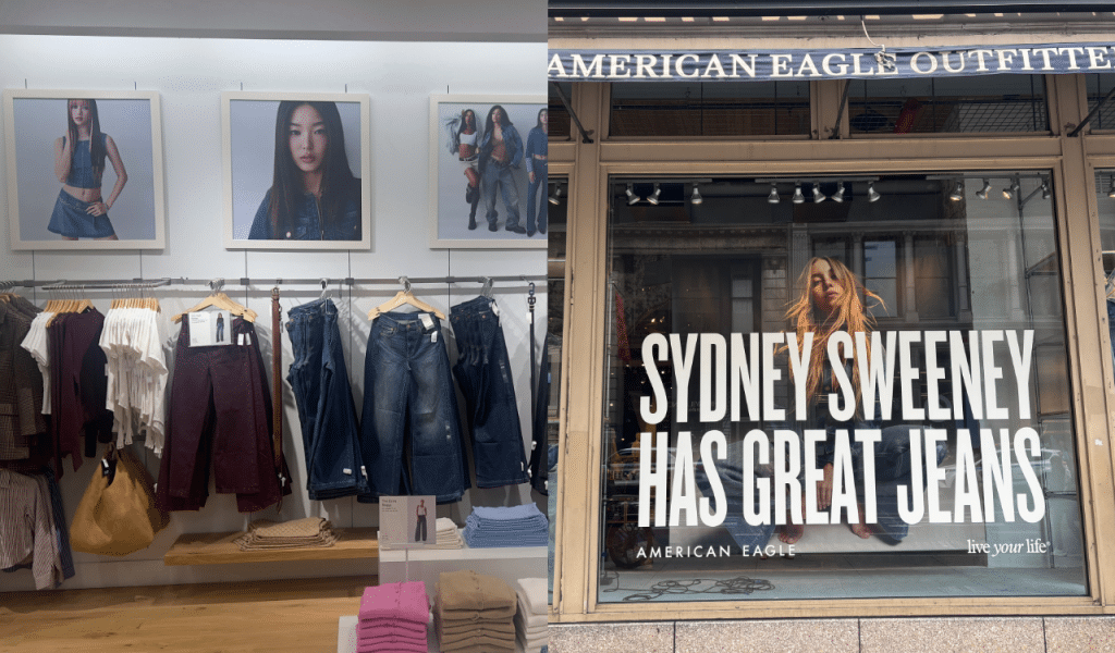 Gap + Katseye vs. AE + Sydney Sweeney 6 Gap Katseye vs. AE Sydney Sweeney